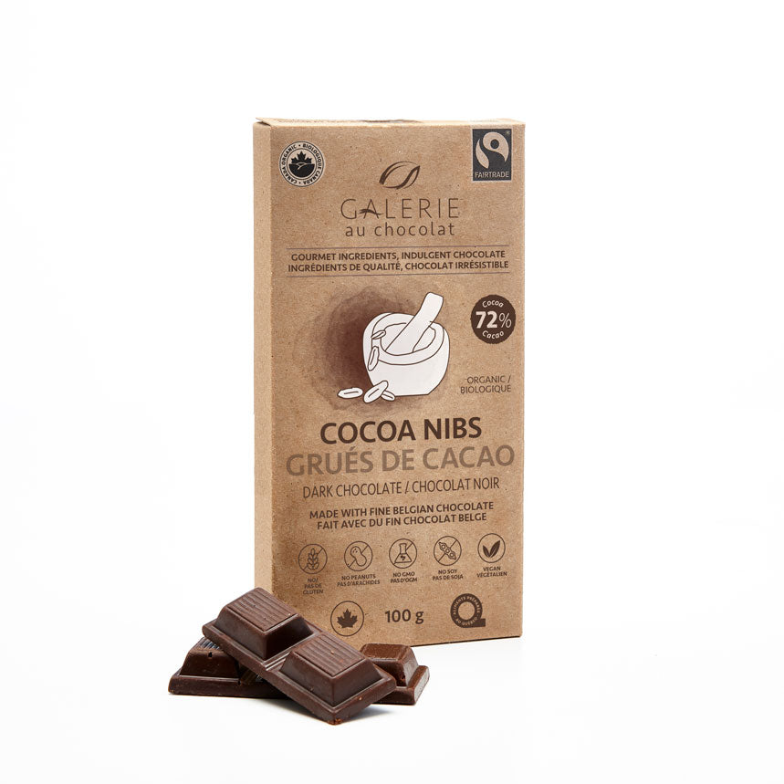 Galerie Chocolate Fairtrade – Dark Chocolate Cocoa Nibs