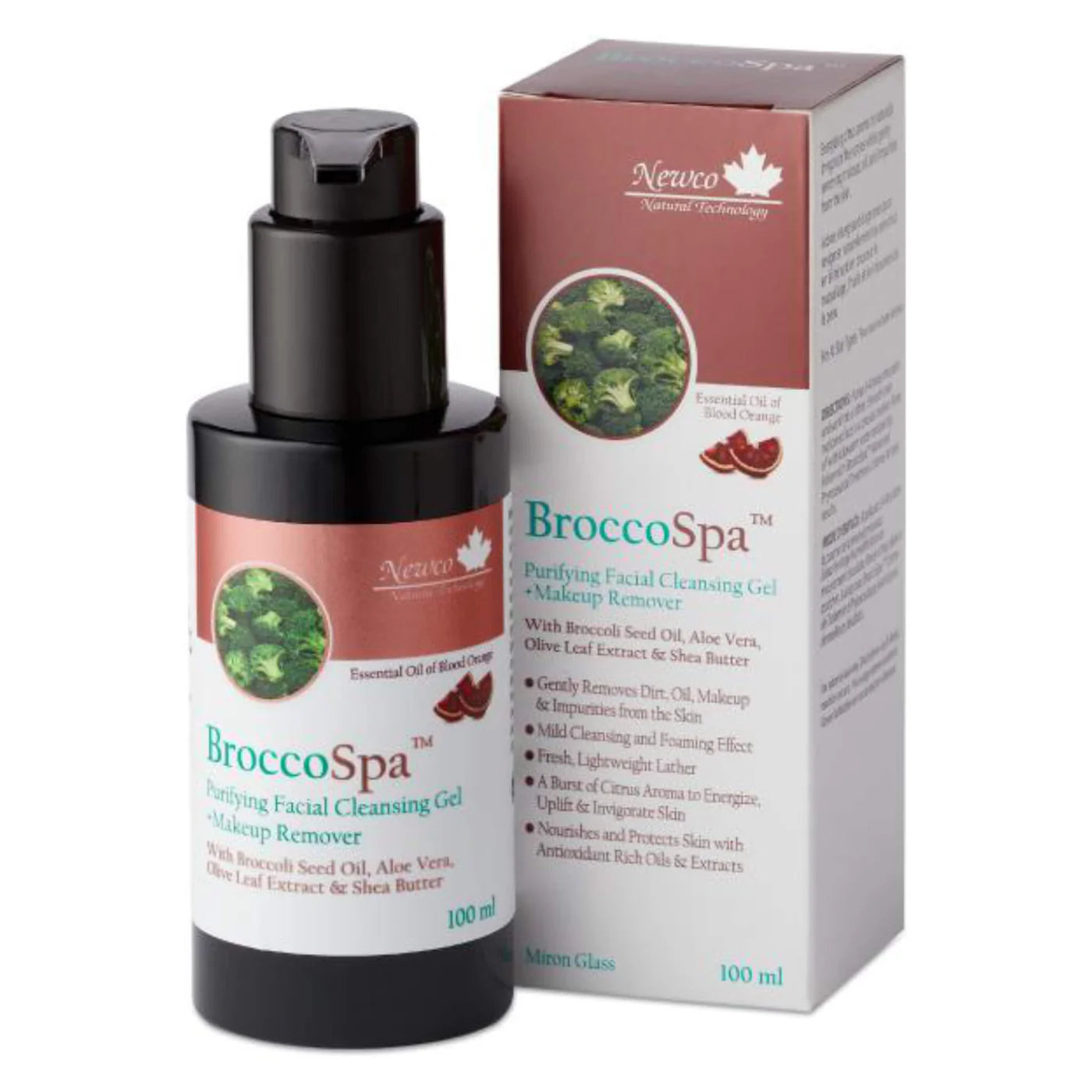 BroccoSpa™ Purifying Facial Cleansing Gel & Makeup Remover 100ml