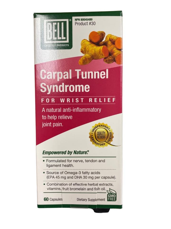 Bell Lifestyle Products. Carpal Tunnel Syndrome. 60 capsules.