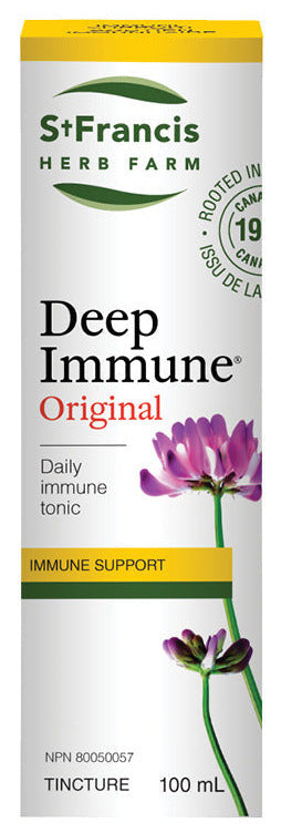 St Francis Deep Immune Original 100 ml herbal immune support tincture in amber glass bottle