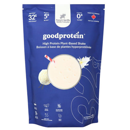Goodprotein high protein plant-based shake package on a white background