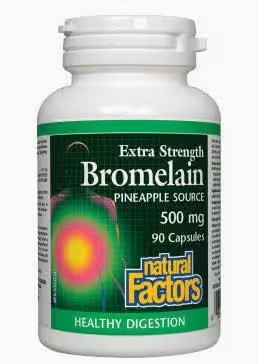 Natural Factors Bromelain Extra Strength Pineapple Source 500mg Capsules