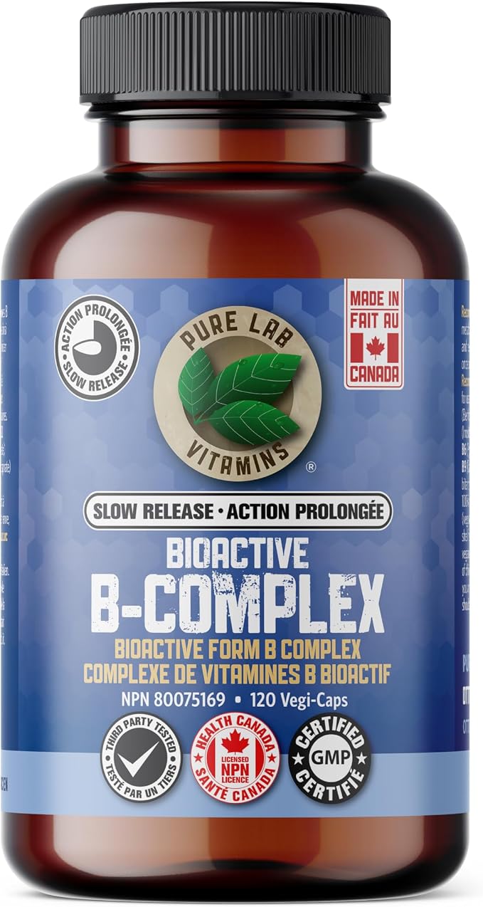 Pure Lab Vitamins Bioactive B-Complex Slow Release – 120 Vegi-Caps