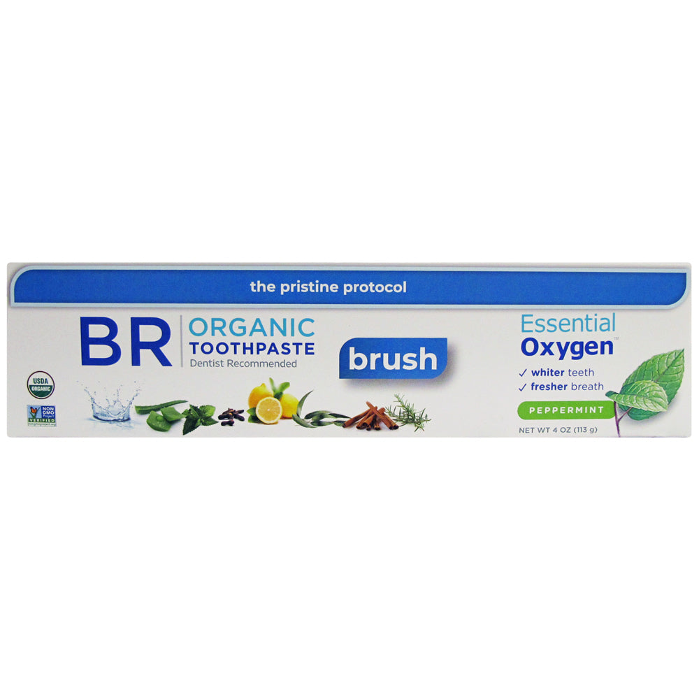 BR Organic Toothpaste Essential Oxygen peppermint organic toothpaste 113 g