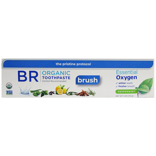 BR Organic Toothpaste Essential Oxygen peppermint organic toothpaste 113 g