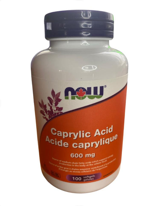 Now Caprylic Acid 600mg 100 Softgels