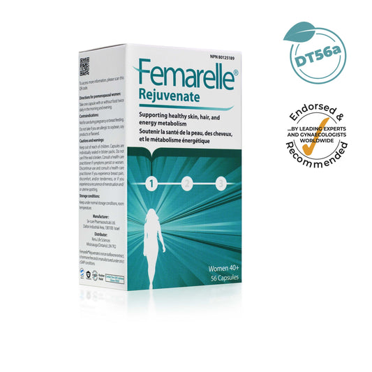 Femarelle Rejuvenate women's wellness supplement for healthy skin hair and energy metabolism with 56 capsules