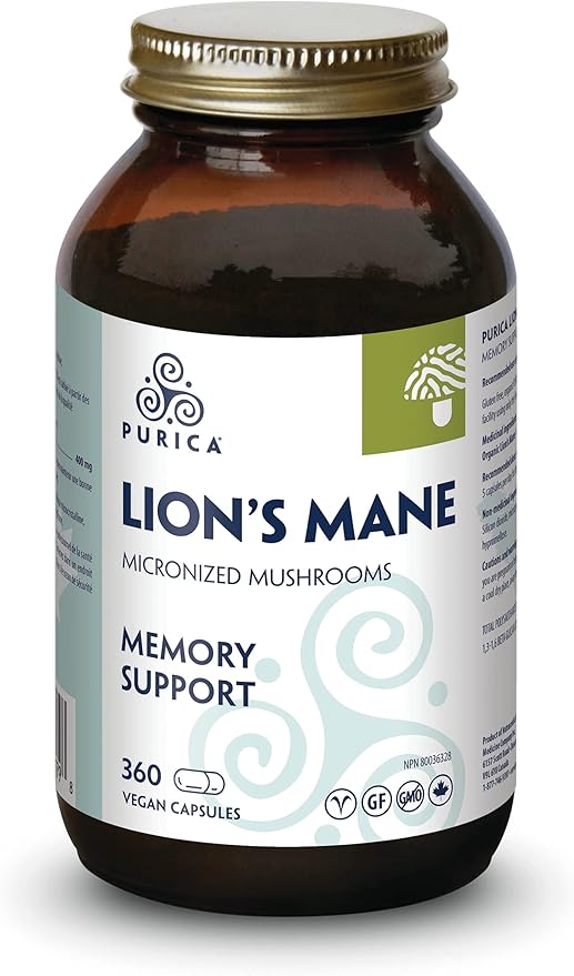 PURICA - Lion’s Mane Micronized Mushroom Supplement 360