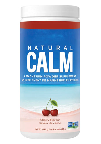Natural Calm Magnesium Citrate Powder Cherry Flavor 452g Bottle