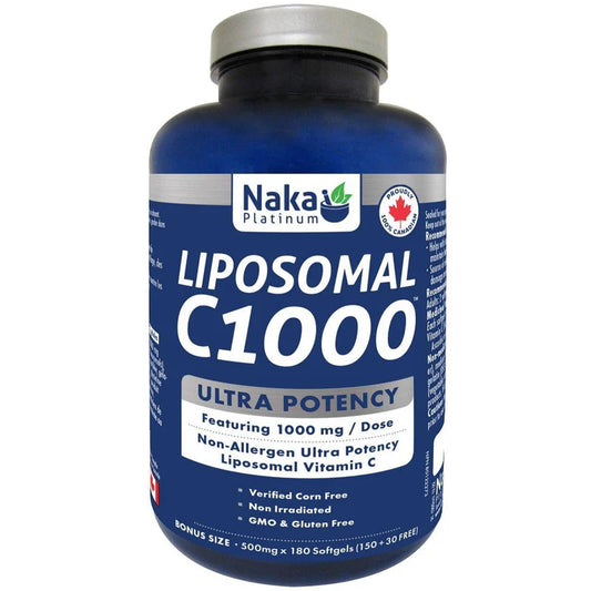 Naka Platinum Liposomal C1000 Ultra Potency 1000 mg 180 softgels