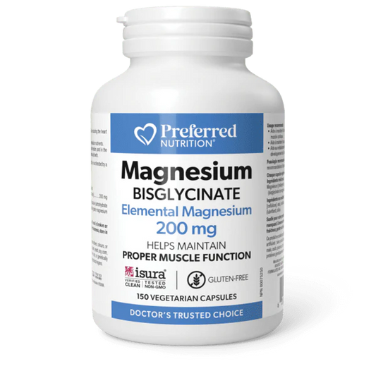 Preferred Nutrition Magnesium Bisglycinate 150 Veg Capsules