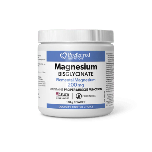 Preferred Nutrition Magnesium Bisglycinate Powder 120 g