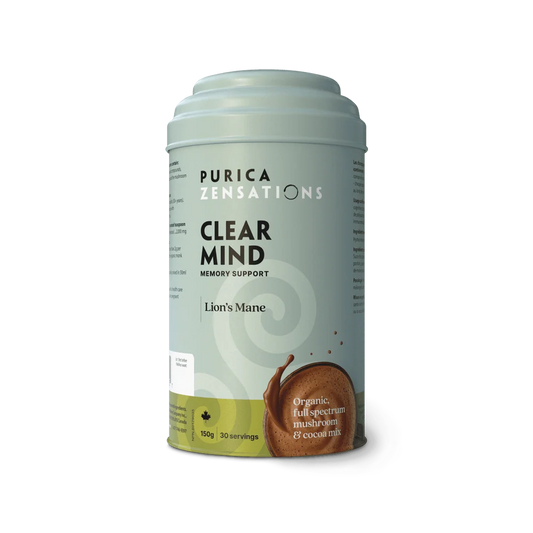 PURICA Zensations Clear Mind Lion’s Mane organic full-spectrum mushroom and cocoa mix 150 g