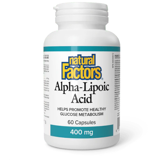 Natural Factors Alpha-Lipoic Acid 400 mg – 60 Capsules – Antioxidant Support