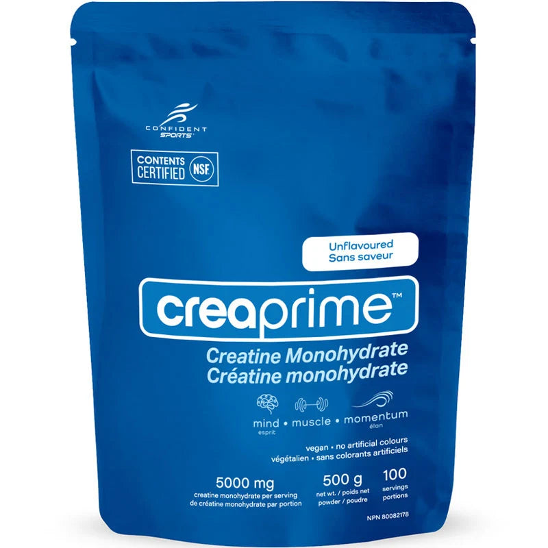 Confident Sports CreaPrime unflavoured creatine monohydrate powder 500 g 100 servings