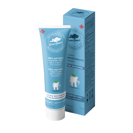 Green Beaver Naturapeutic hydroxyapatite fluoride free extra whitening toothpaste fresh mint 100 g