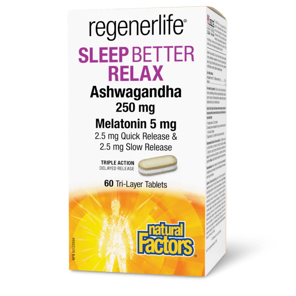 Natural Factors Regenerlife Sleep Better Relax Ashwagandha