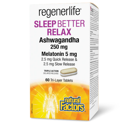 Natural Factors Regenerlife Sleep Better Relax Ashwagandha