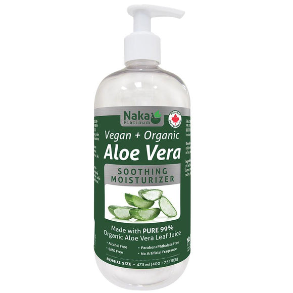 (Bonus Size) Platinum Moisturizer Vegan + Organic Aloe Gel - 340ml or 475ml