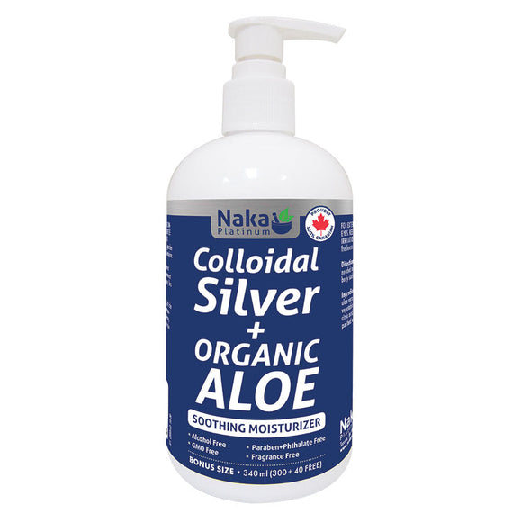 (Bonus Size) Platinum Colloidal Silver + Organic Aloe Gel - 340ml