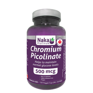 (Bonus Size) Platinum Chromium Picolinate 500mcg - 120 vcaps or 300 vcaps