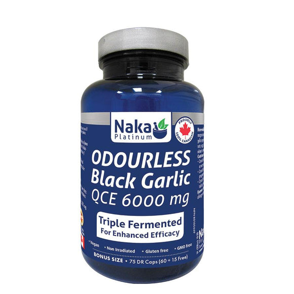 (Bonus Size) Platinum Odourless Black Garlic - 75 DR caps