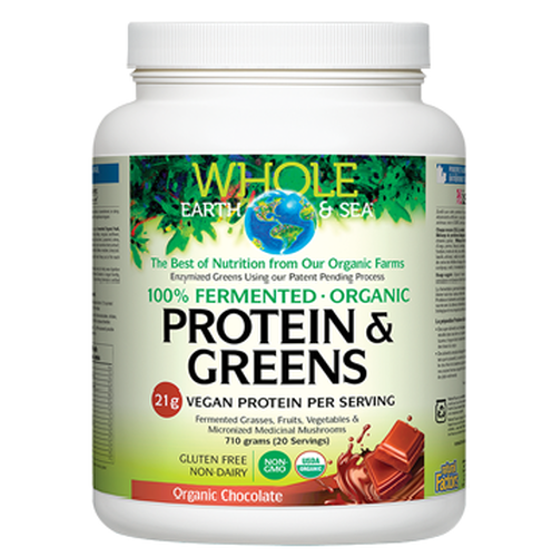 Natural Factors Whole Earth and Sea Fermented Organic Protein and Greens
