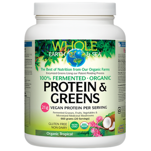 Natural Factors Whole Earth and Sea Fermented Organic Protein and Greens